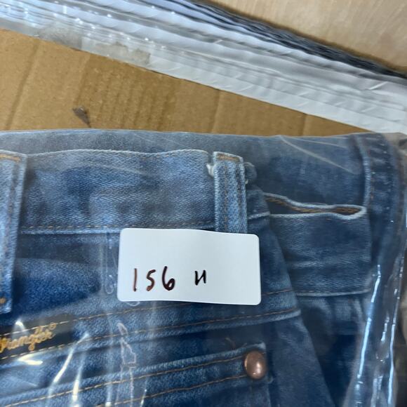 Wrangler Jeans Mens Size 33x38 Blue Cowboy Cut Straight Fit Western Denim - Picture 10 of 10